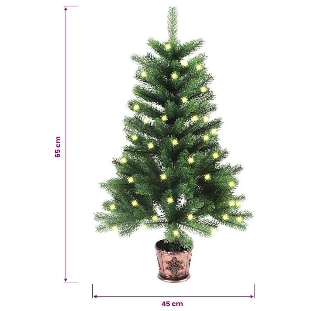 Artificial Christmas Tree 65cm Green for Seasonal Decoration with LED Lights