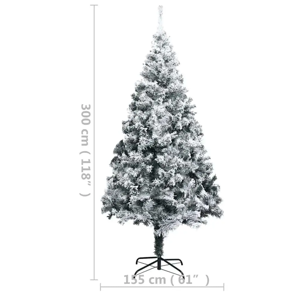 300cm Green Flocked Artificial Christmas Tree