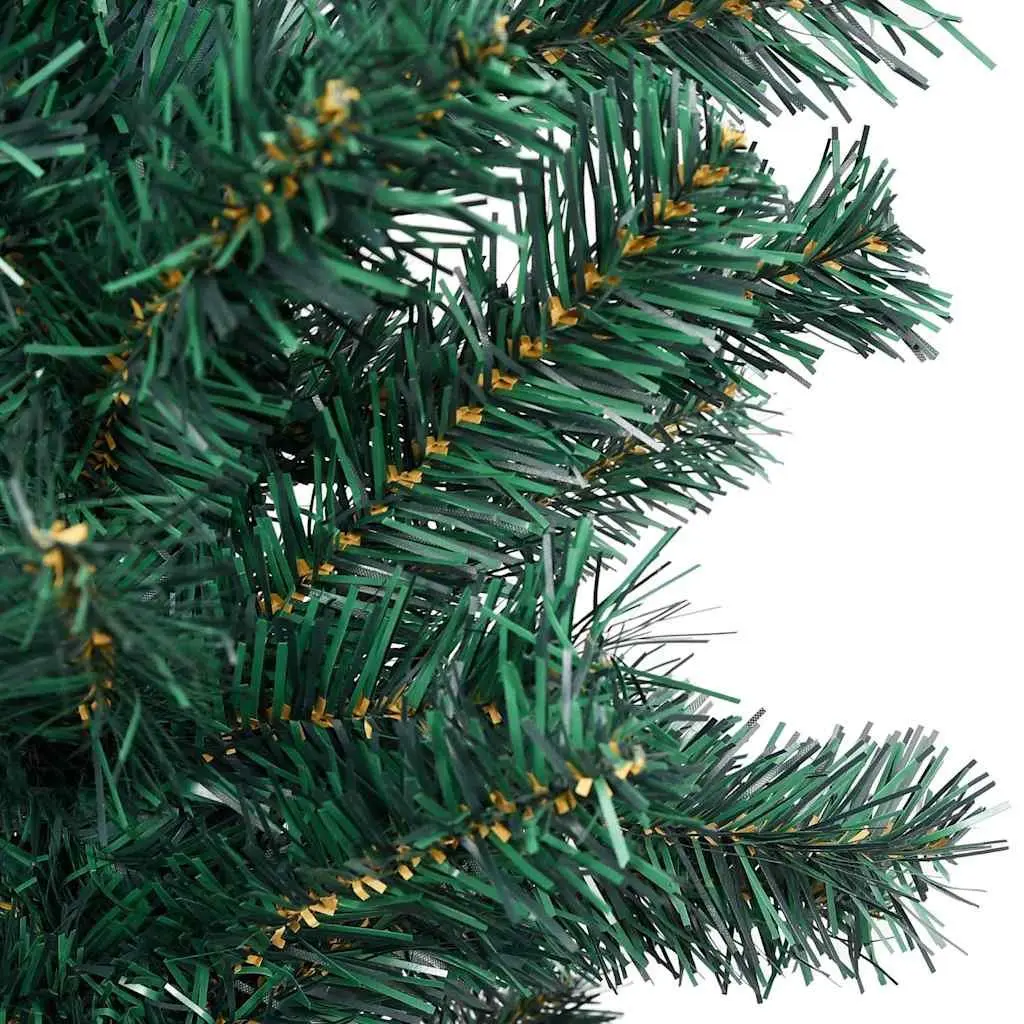 Slim Artificial Christmas Tree for Holiday 120cm with LED Lights Green