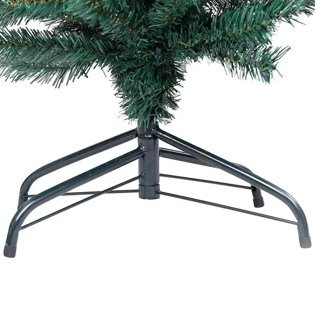 Slim Artificial Christmas Tree for Holiday 120cm with LED Lights Green