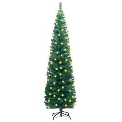 Specifications for 180cm Green Slim Pre-lit Christmas Tree