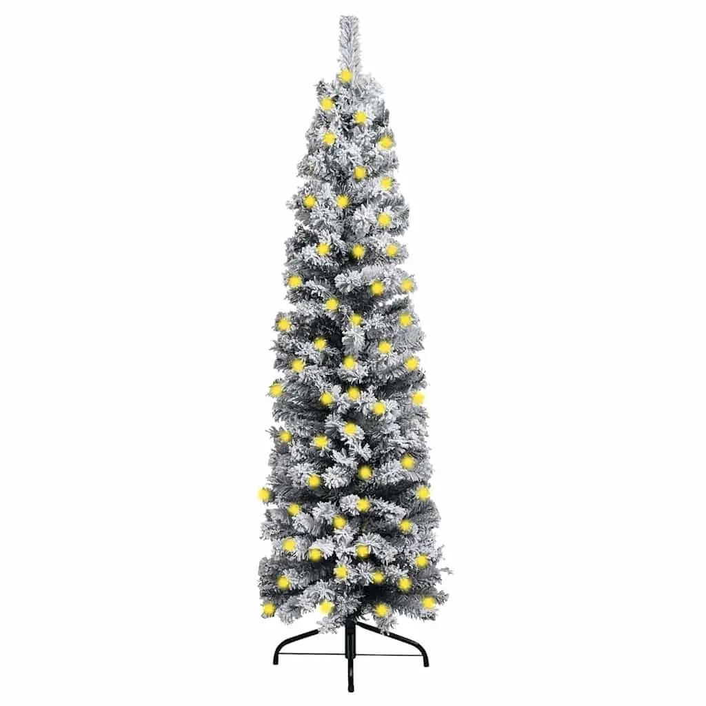 150cm Slim Flocked Snow Christmas Tree