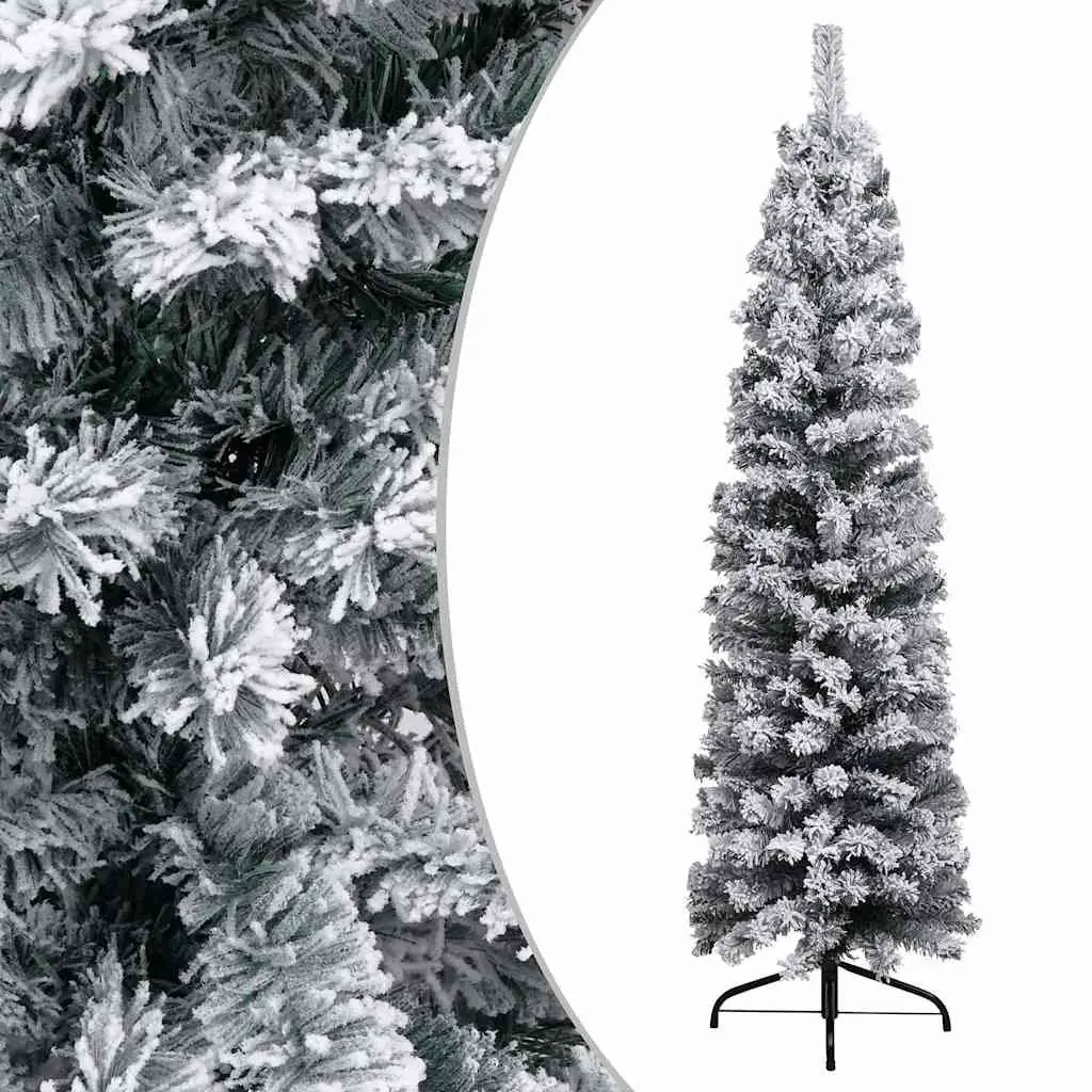 150cm Slim Flocked Snow Christmas Tree