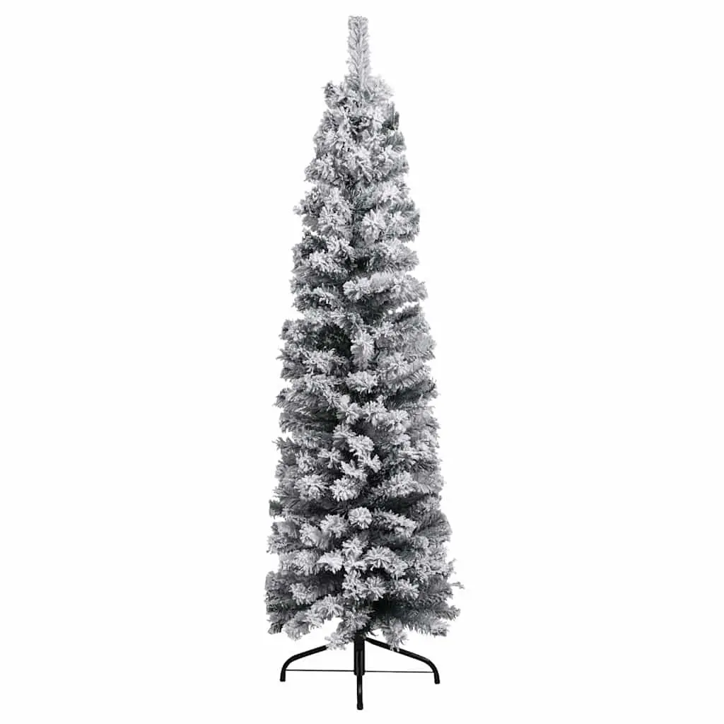 150cm Slim Flocked Snow Christmas Tree