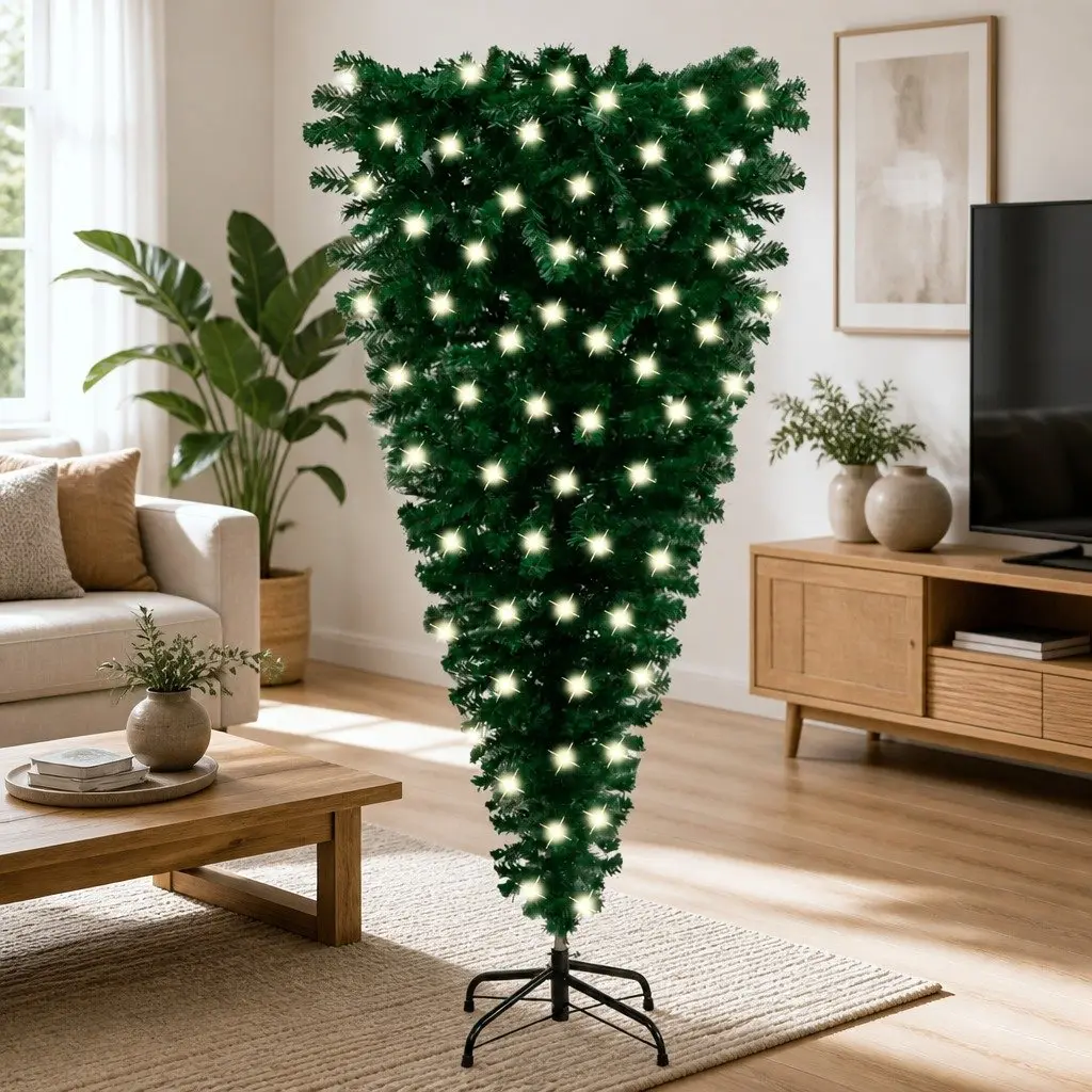 Upside-Down Pre-Lit Christmas Tree 120cm