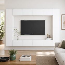 8 Piece Wall-Mounted TV Cabinet Set Specifications
