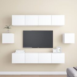 Specifications of 6-Piece Wall-Mounted TV Cabinet Set
