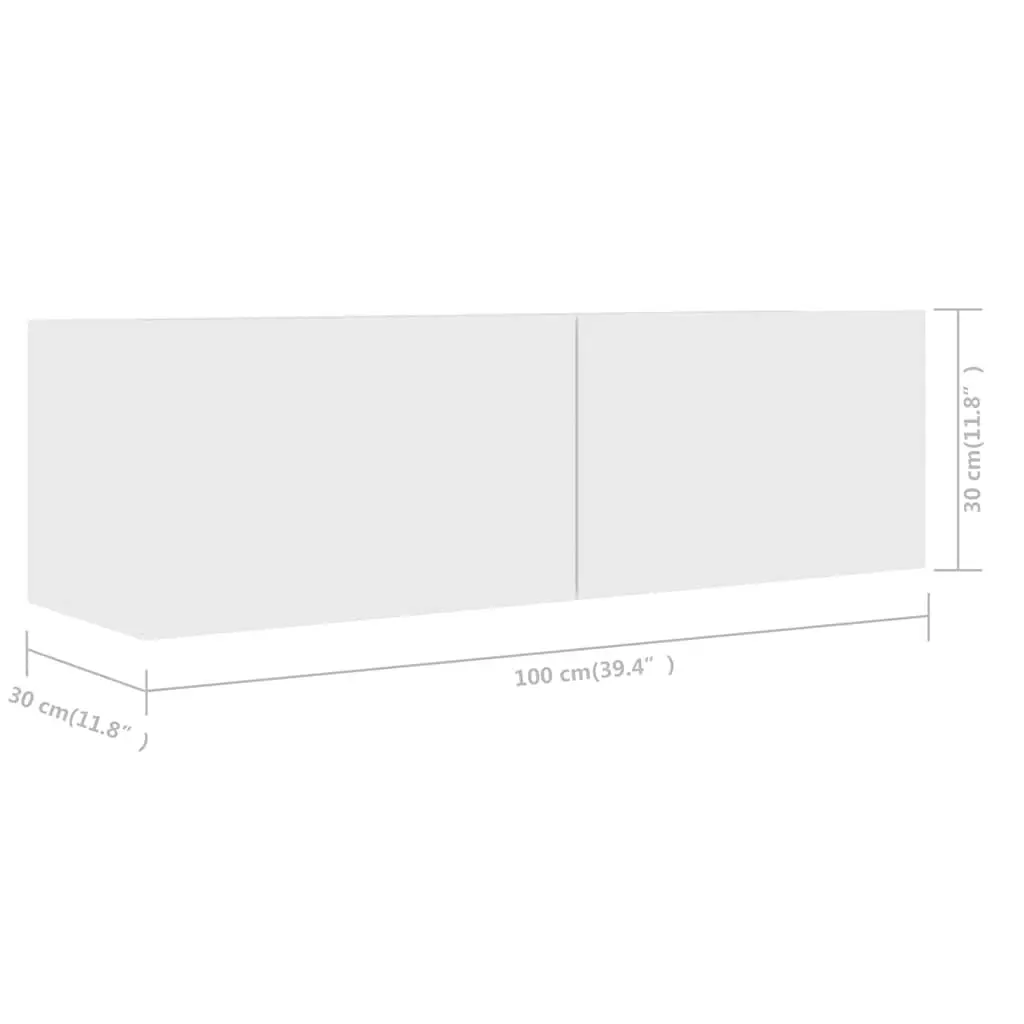 6 Piece Wall Mounted TV Cabinet Set for Home Entertainment Storage Organizer