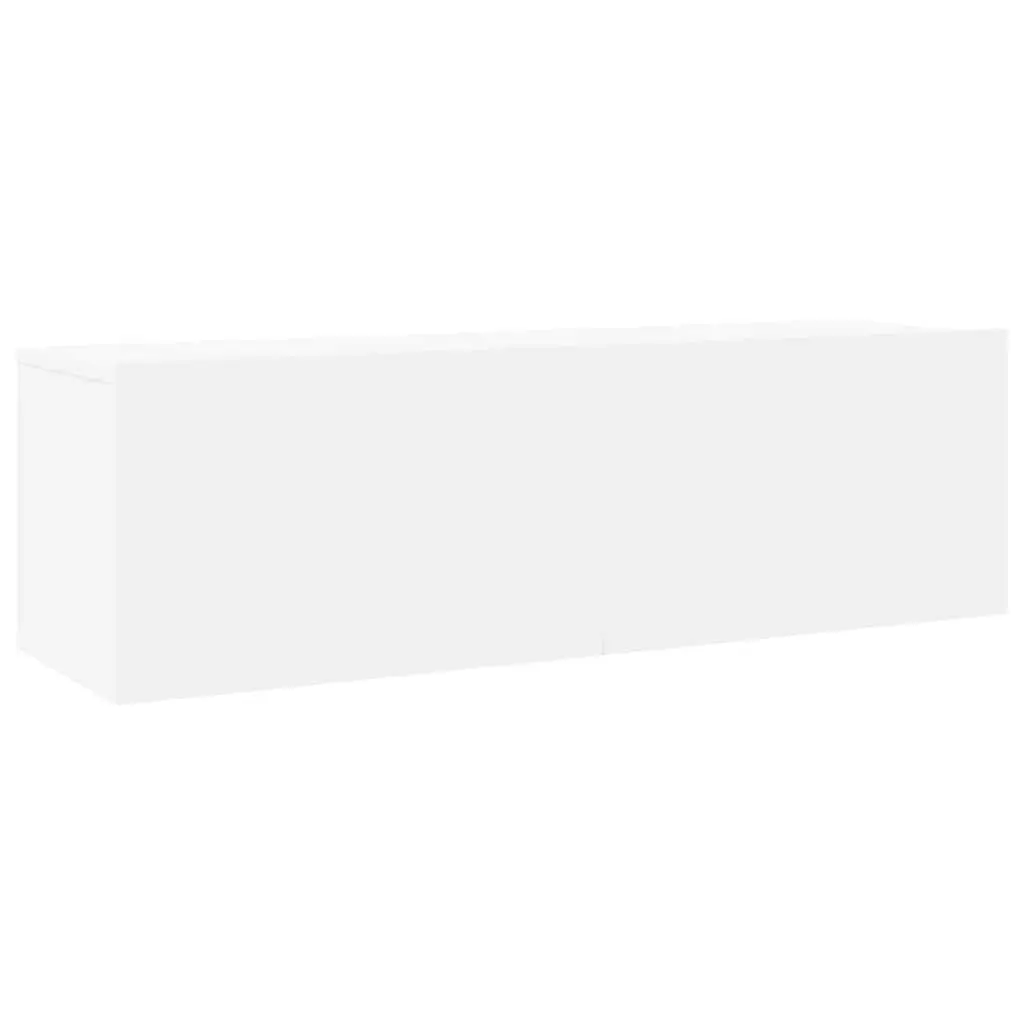 6 Piece White Wall-Mounted TV Storage Unit for Living Room Organization