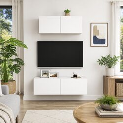 Specifications of Wall-Mounted 2 Piece TV Cabinet Set