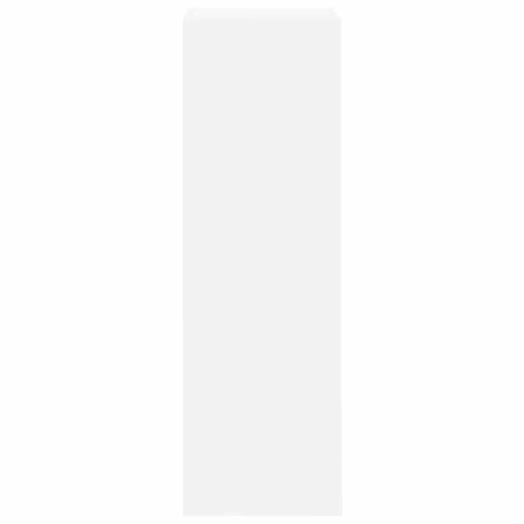 8 Piece Floating Storage Cabinet Set White Wall Mounted Engineered Wood for Living Room