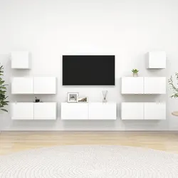 Specifications for 7 Piece White TV Cabinet Set