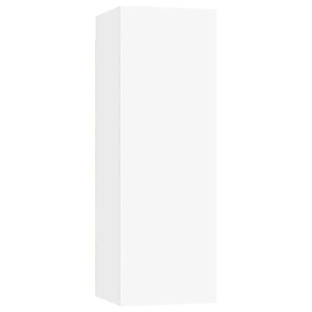 White Wall-Mounted Shelving Unit 4 Piece for Living Room Storage and Display