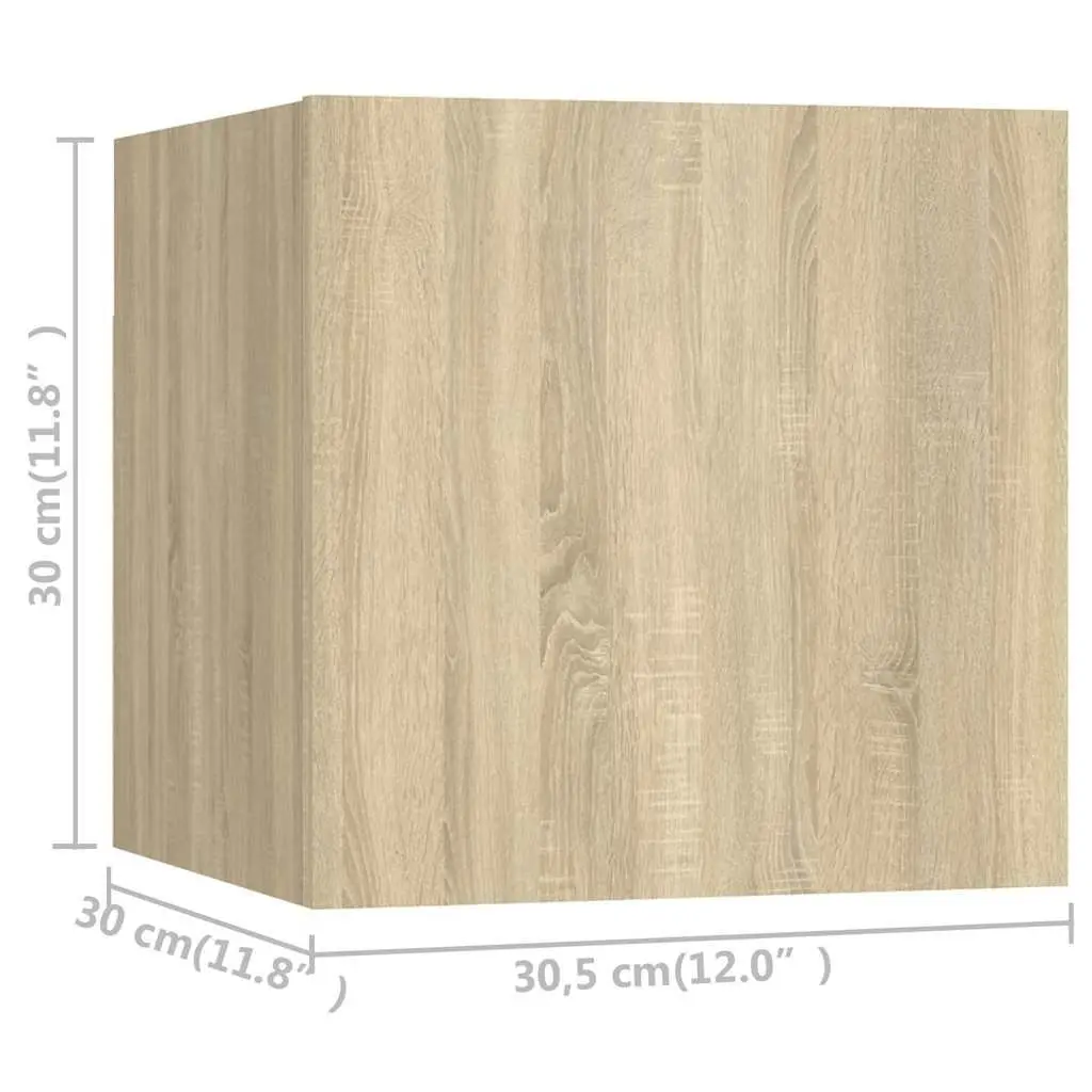 5 Piece Engineered Wood Wall Mounted TV Cabinet Set