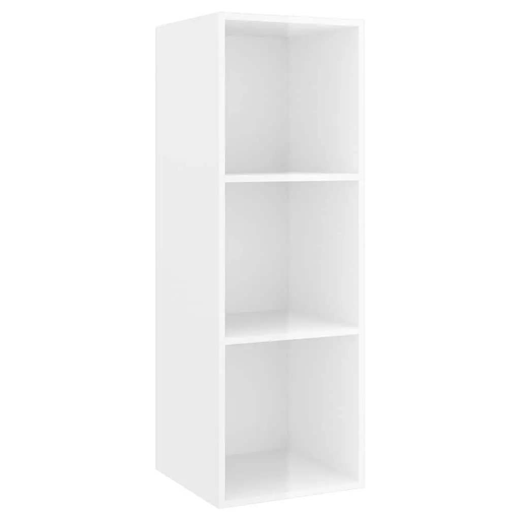 3 Piece Wall Mounted TV Cabinet Set for Living Room High Gloss White