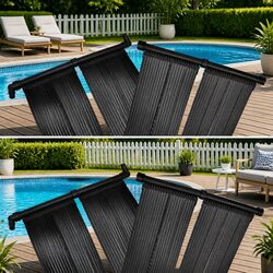 Solar Pool Heater Panel Set: 4 Panels, 80x620 cm Each