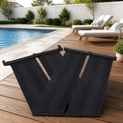 Solar Pool Heater Panel 2 Pieces 80x310cm Ground Roof Mounted Heating System