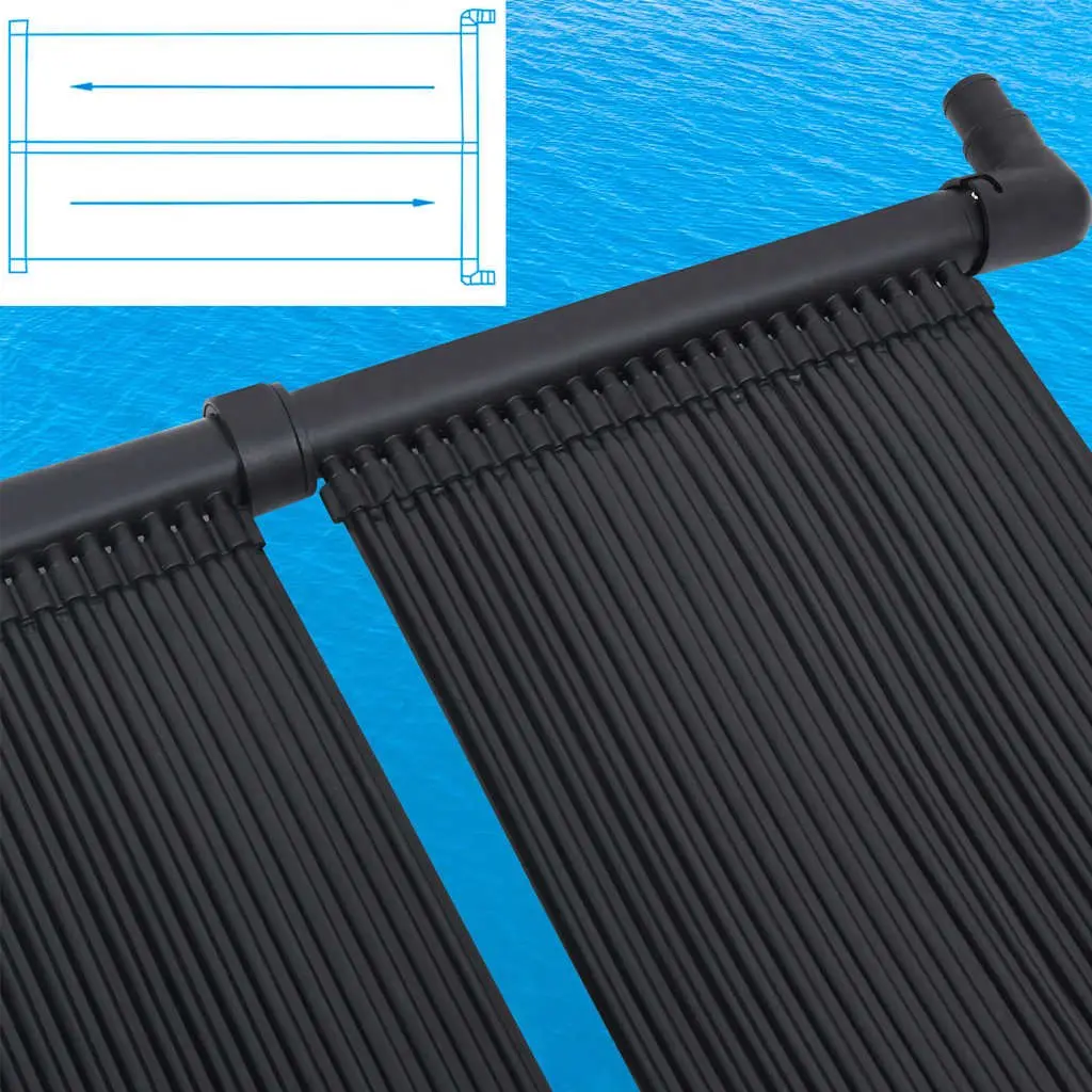 Solar Pool Heater Panel Set 6pcs 80x310cm Ground Roof Mounted Water Warmer