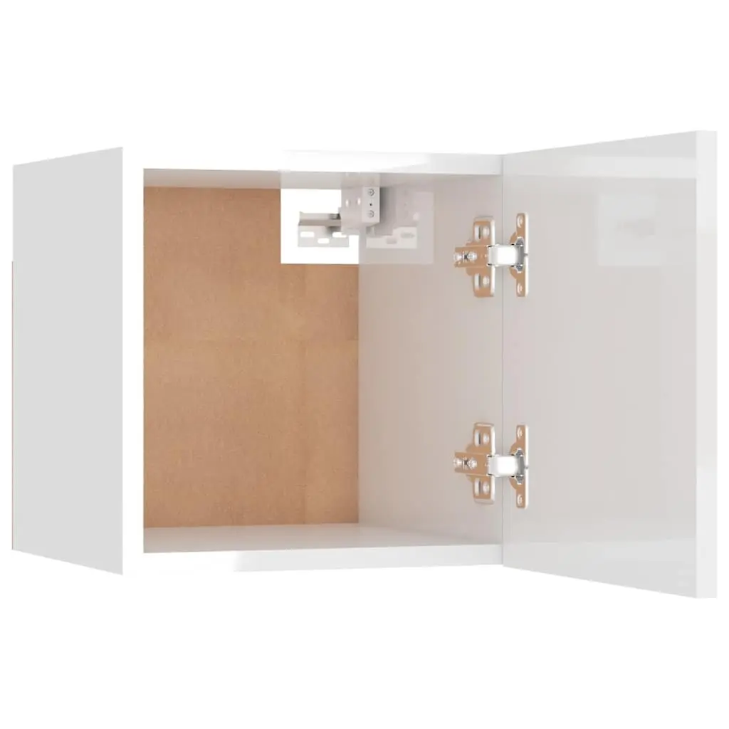 Bedside Cabinet Wall Mounted White Storage Compartment Side Table Organizer