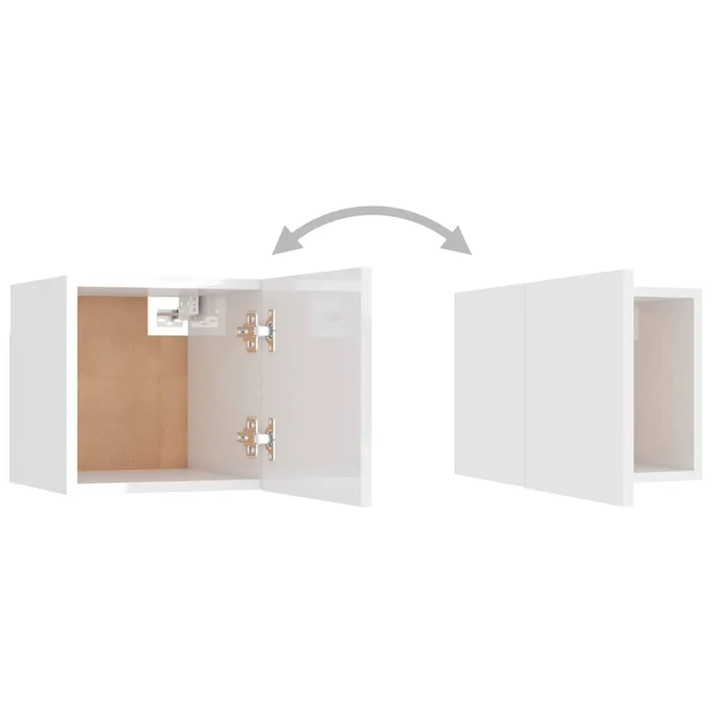 Bedside Cabinet Wall Mounted White Storage Compartment Side Table Organizer