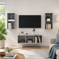 3-Piece Grey Wall Cabinet Set: Dimensions and Specs