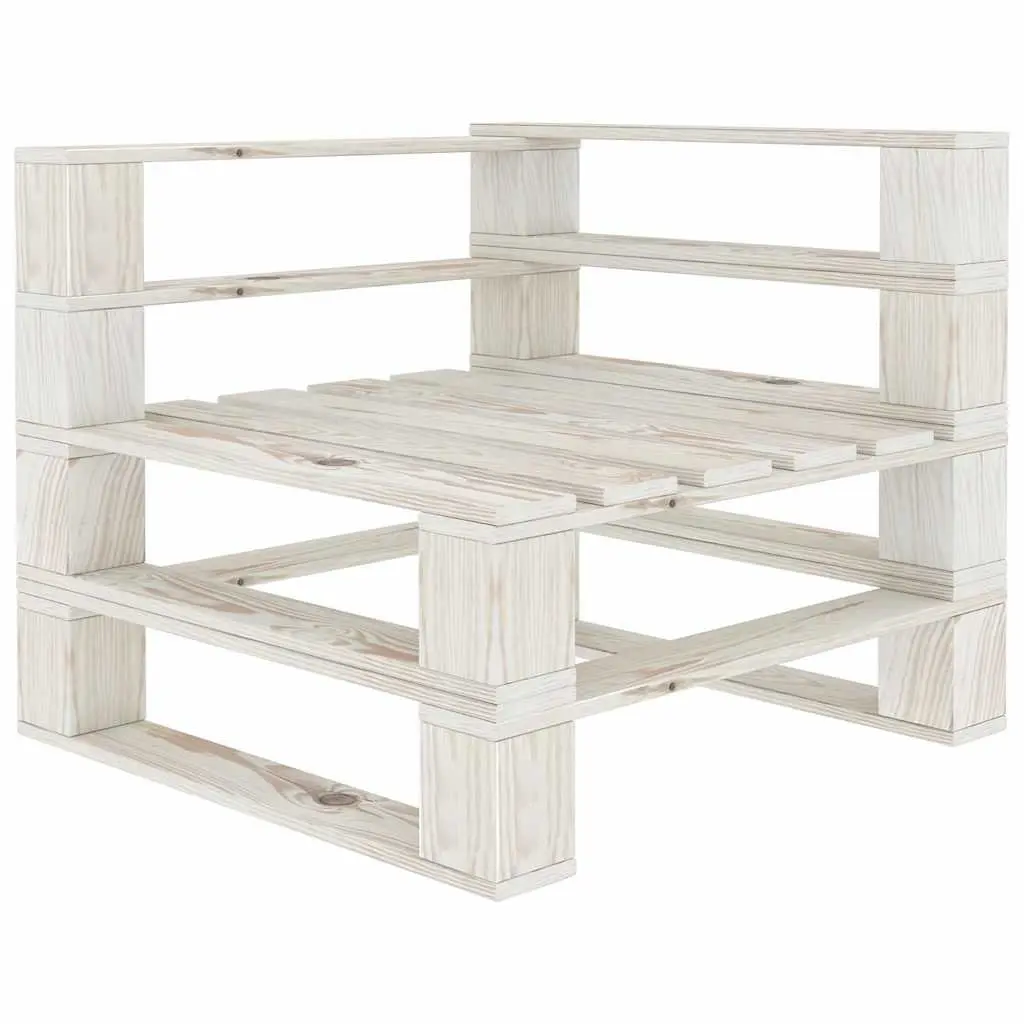 Solid Pinewood 2-Seater Pallet Sofa for Outdoor Use