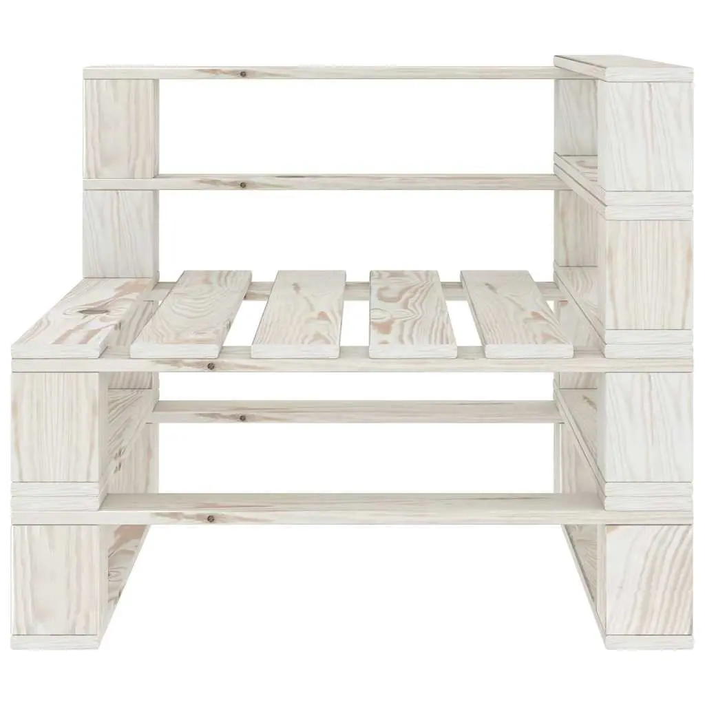 Solid Pinewood 2-Seater Pallet Sofa for Outdoor Use