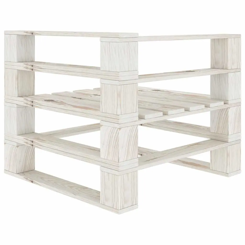 Solid Pinewood 2-Seater Pallet Sofa for Outdoor Use