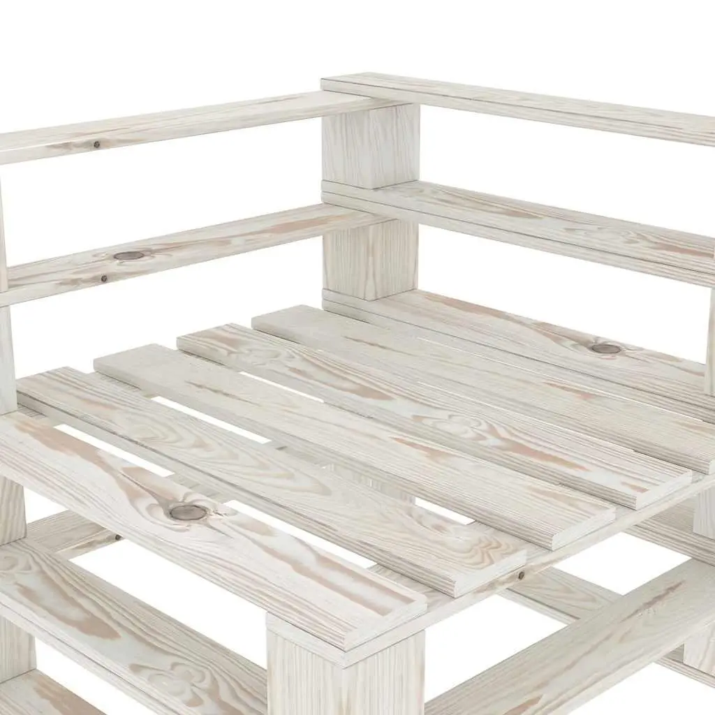 Solid Pinewood 2-Seater Pallet Sofa for Outdoor Use