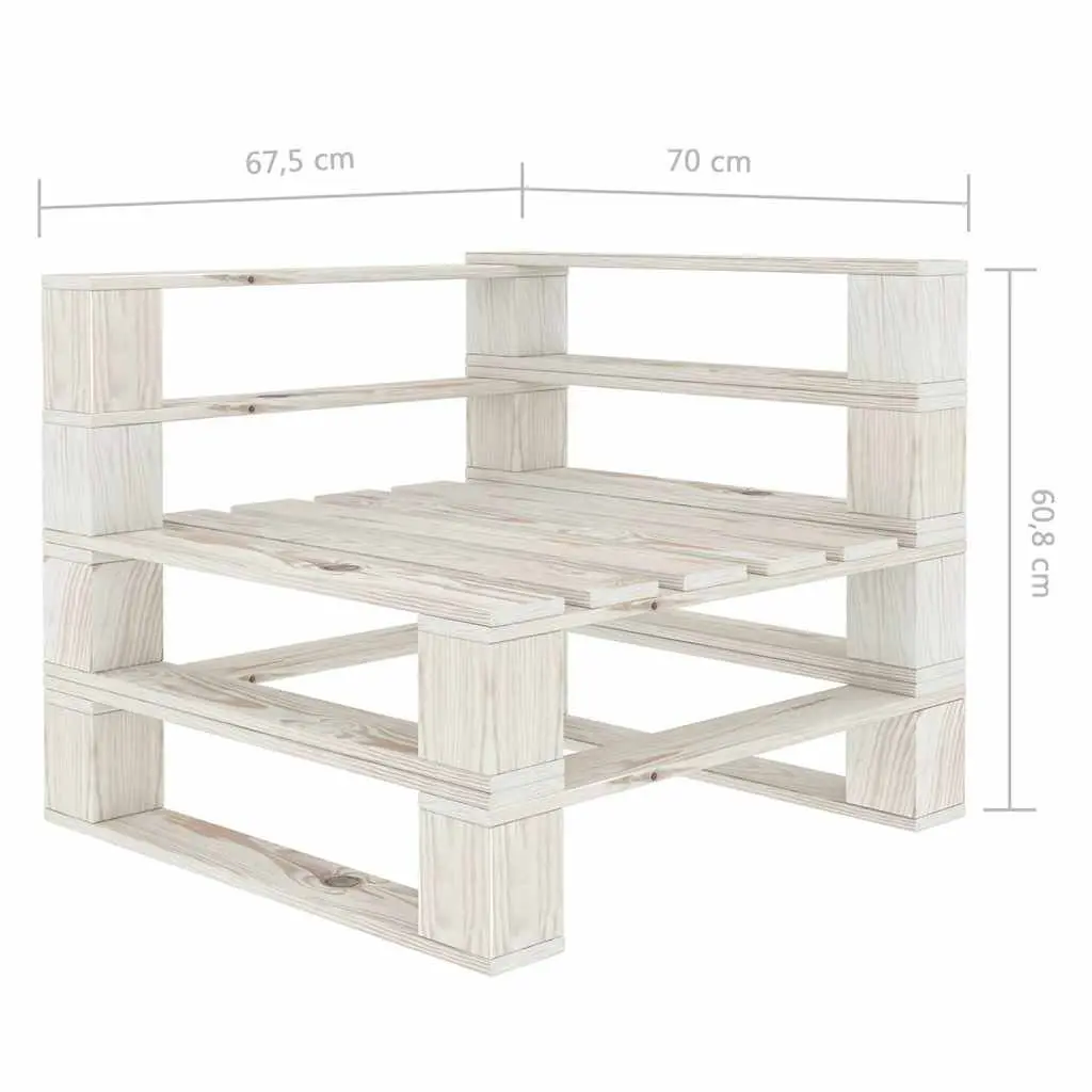 Solid Pinewood 2-Seater Pallet Sofa for Outdoor Use
