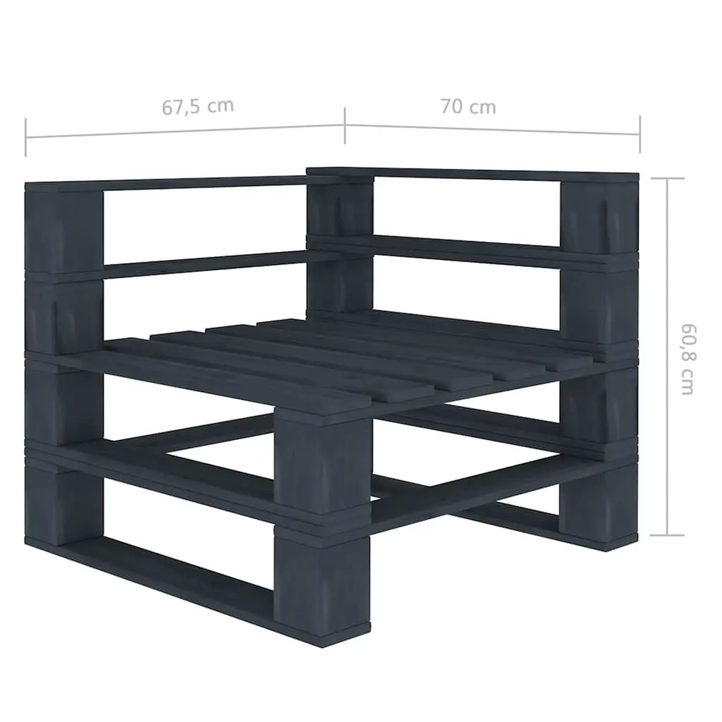 Grey Wooden Pallet Sofa