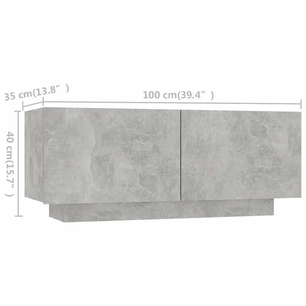 TV Cabinet with RGB LED Lights Grey Modern Media Storage Unit 180cm