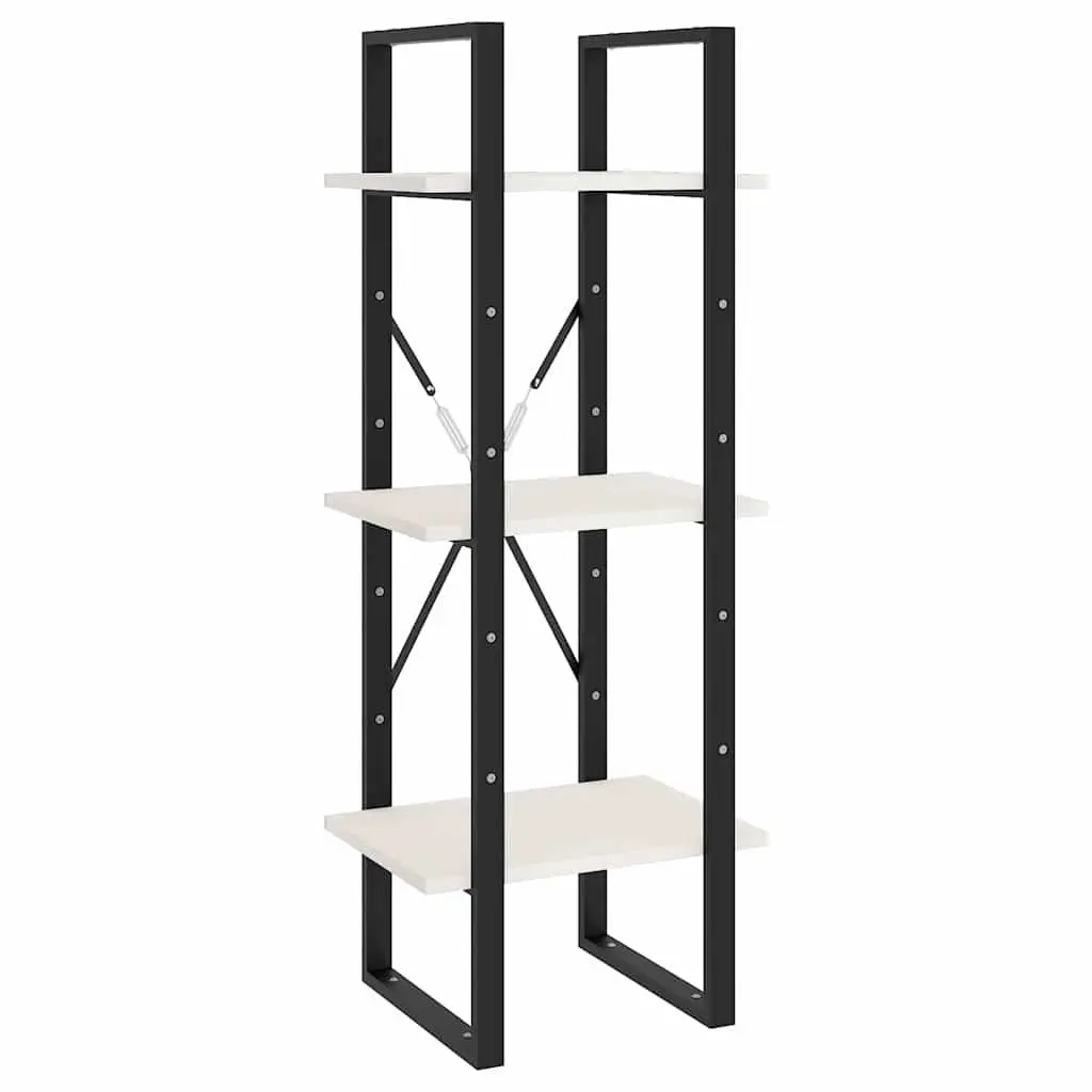 5-Tier Book Cabinet with Pinewood & Metal Frame, 40W x 30D x 175H cm