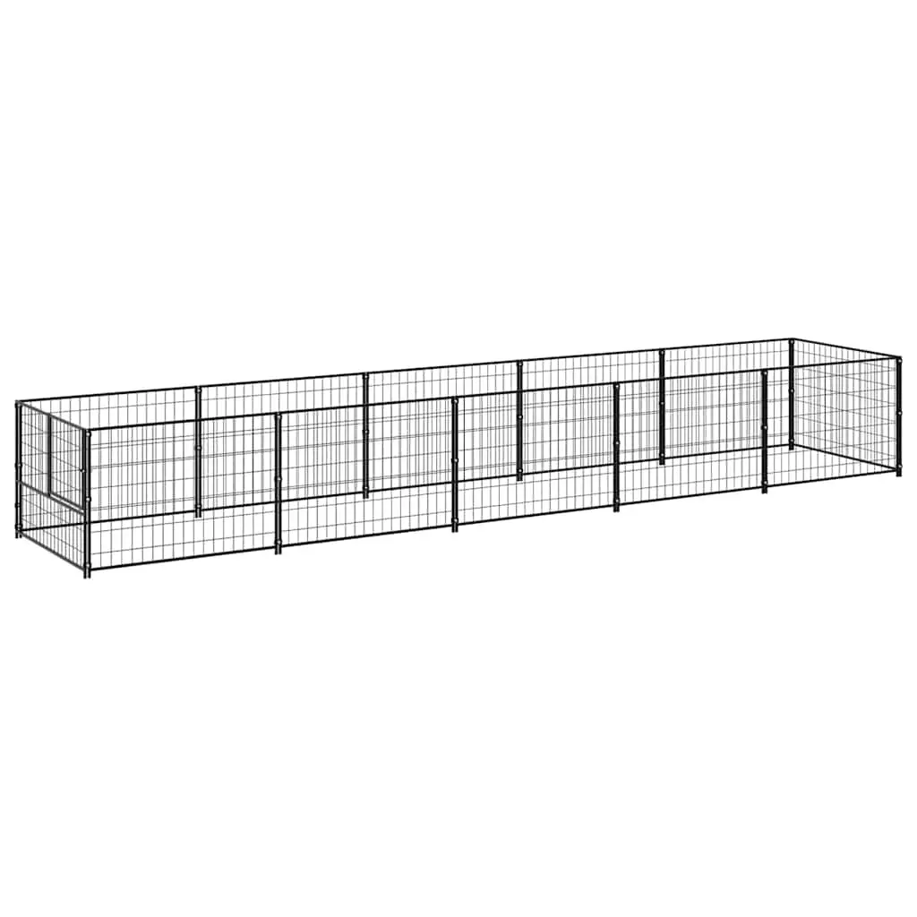 Dog Kennel Outdoor Enclosure 5 m² Steel Wire Mesh Pet Cage Run Play Area