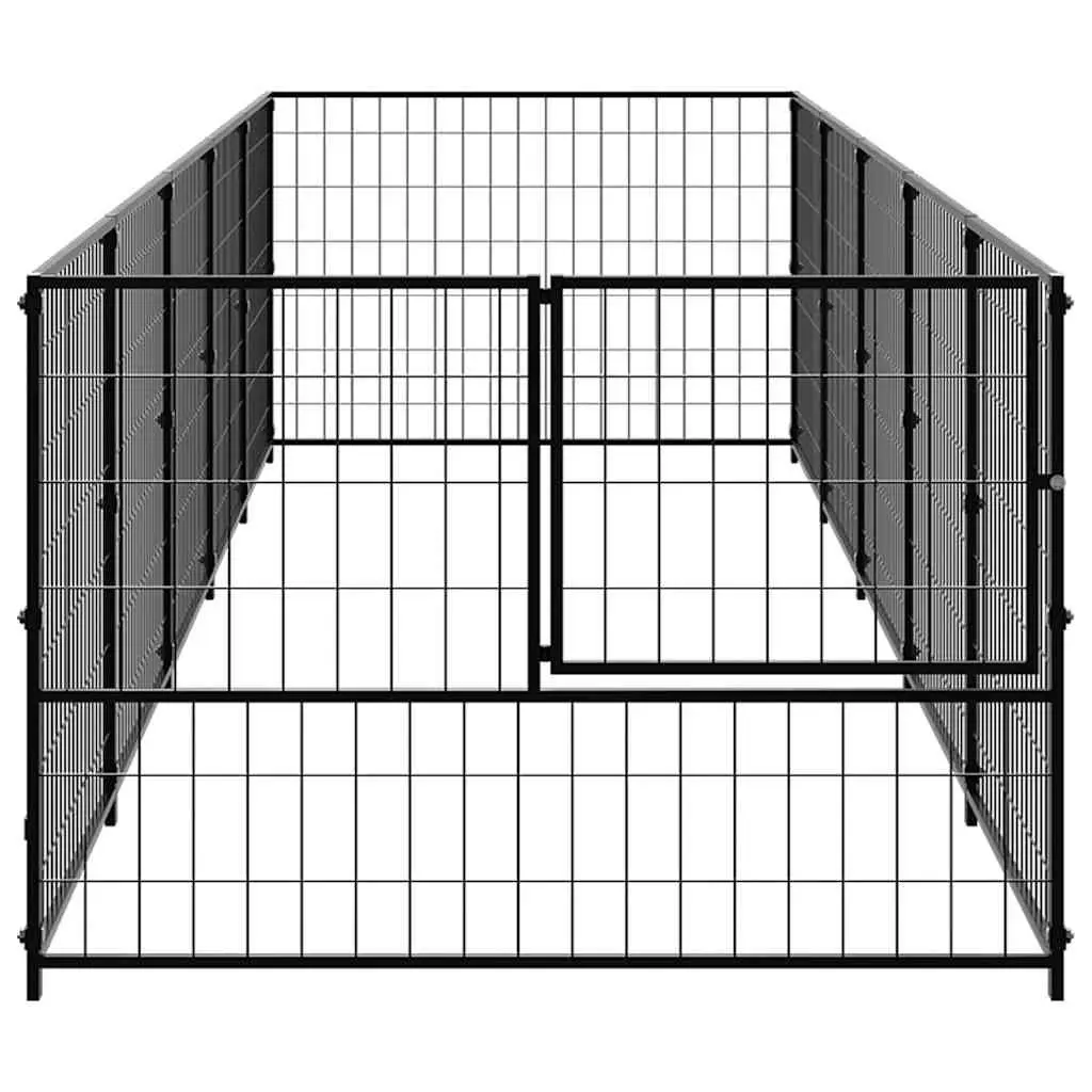 Dog Kennel Outdoor Enclosure 5 m² Steel Wire Mesh Pet Cage Run Play Area