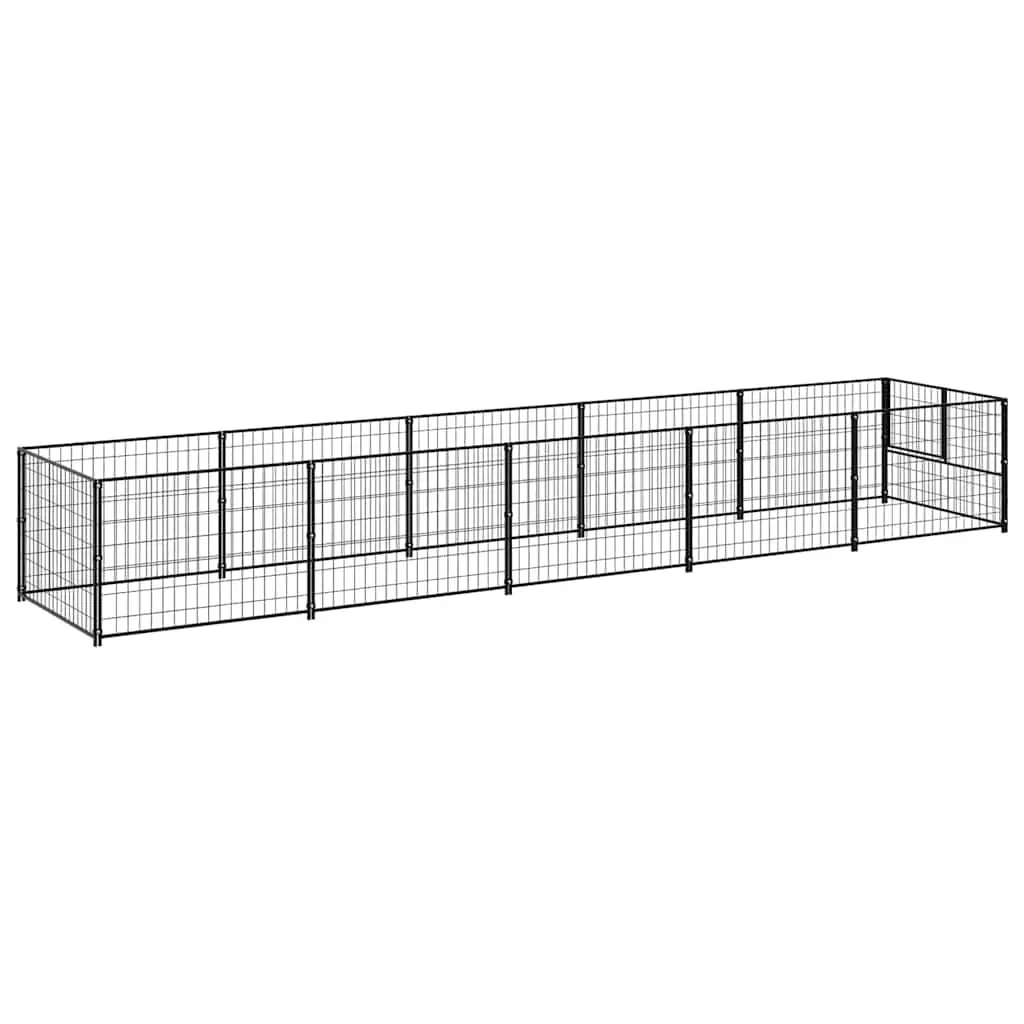 Dog Kennel Outdoor Enclosure 5 m² Steel Wire Mesh Pet Cage Run Play Area