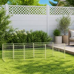 4m² Outdoor Dog Kennel with Steel Mesh and Lockable Door