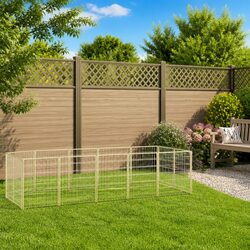 6m² Steel Dog Kennel with Lockable Latch Door