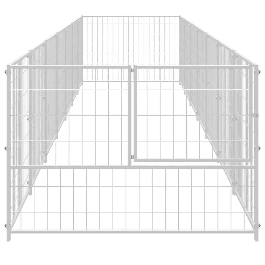 Dog Kennel Run Outdoor Pet Enclosure 7 m² Steel Wire Mesh Exercise Play Pen