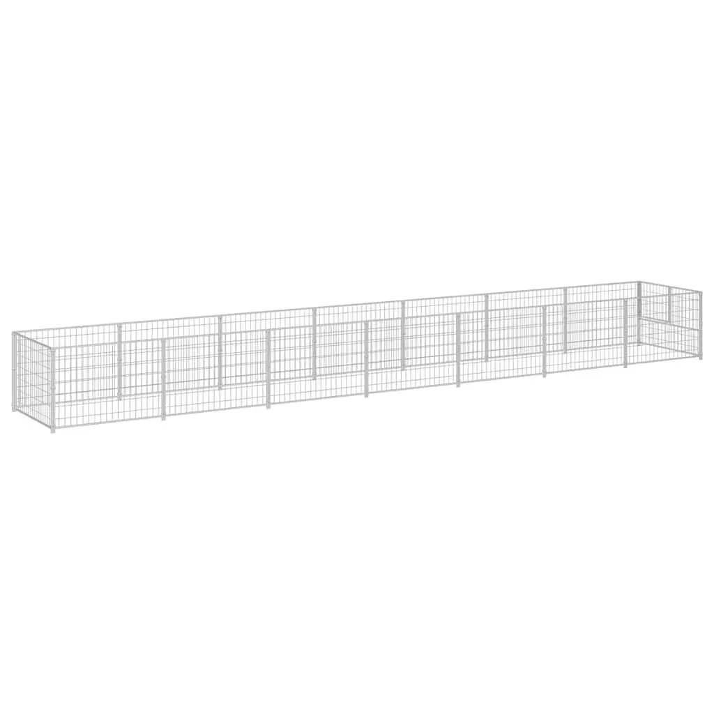 Dog Kennel Run Outdoor Pet Enclosure 7 m² Steel Wire Mesh Exercise Play Pen