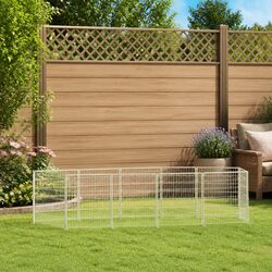 8 m² Steel Wire Dog Kennel with Lockable Door