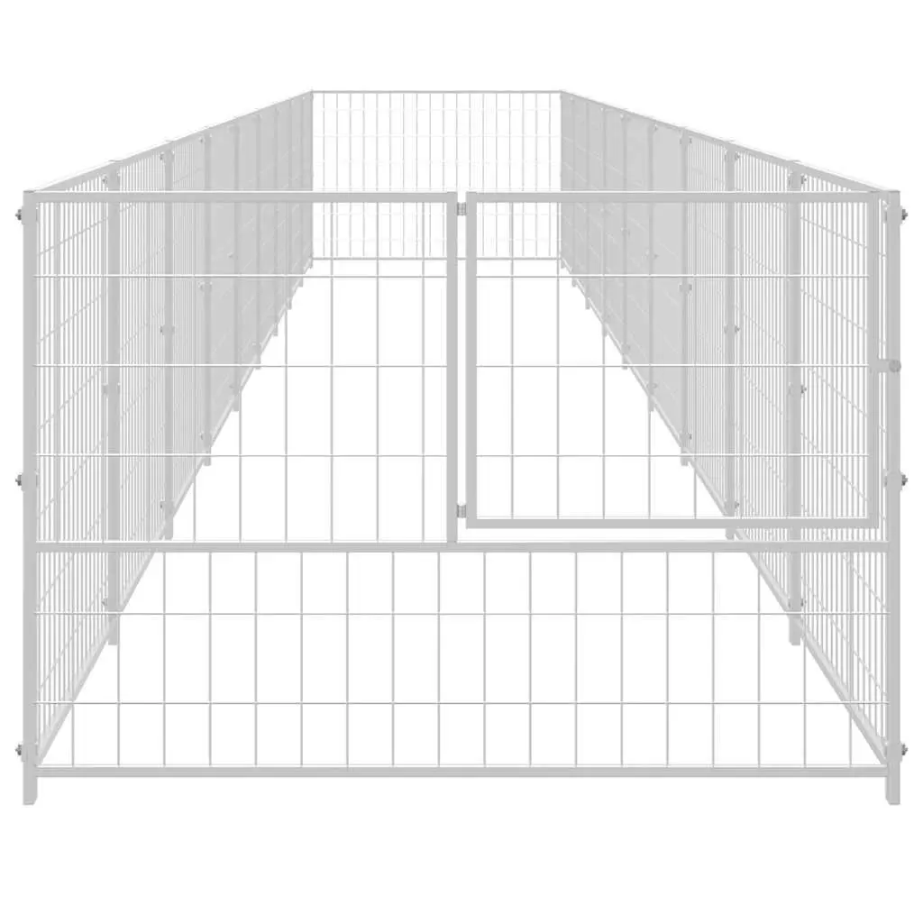 Dog Kennel Outdoor 9m² Steel Wire Mesh Exercise Run Lockable Door
