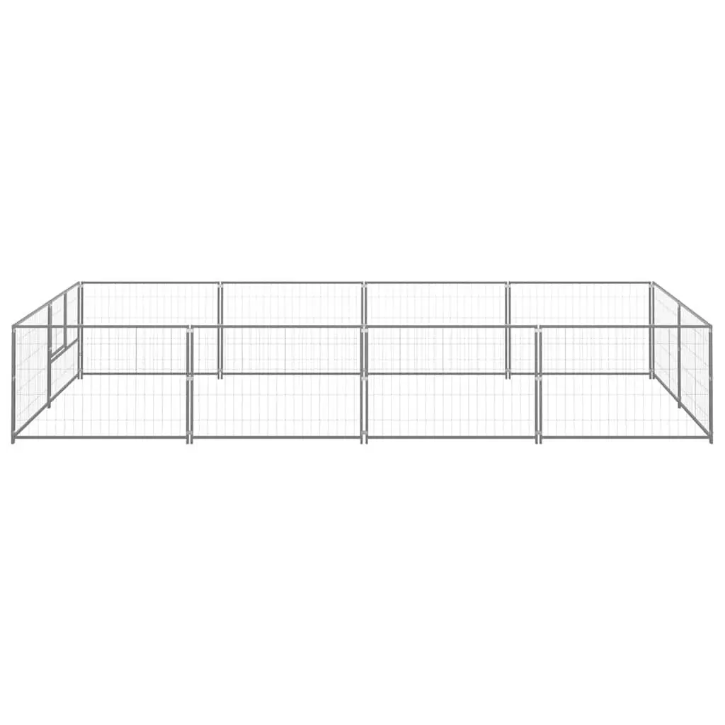 Dog Kennel Outdoor Use 8 m² Steel Wire Mesh Enclosure Lockable Door