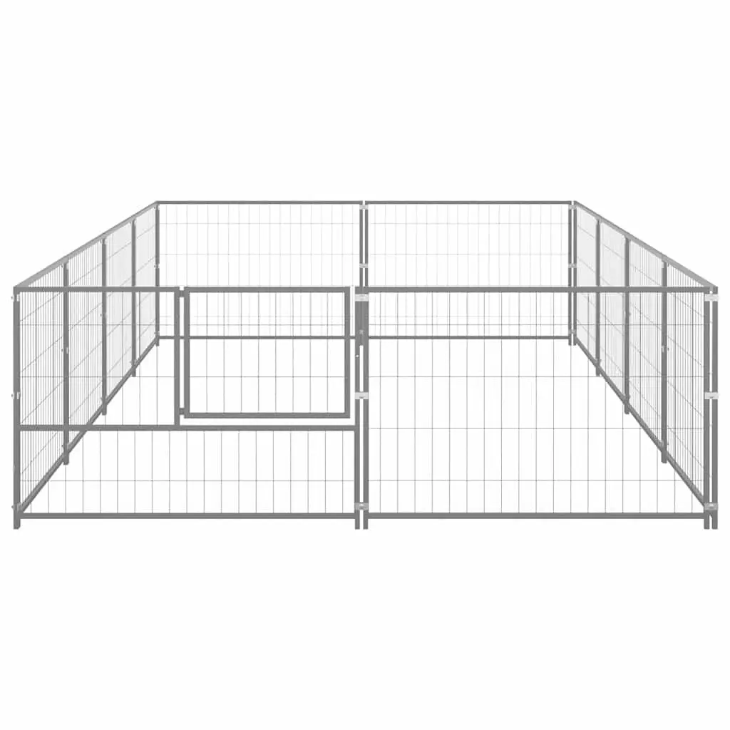 Dog Kennel Outdoor Use 8 m² Steel Wire Mesh Enclosure Lockable Door