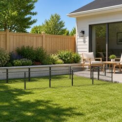 12 m² Dog Kennel Run with Steel Mesh Walls and Door