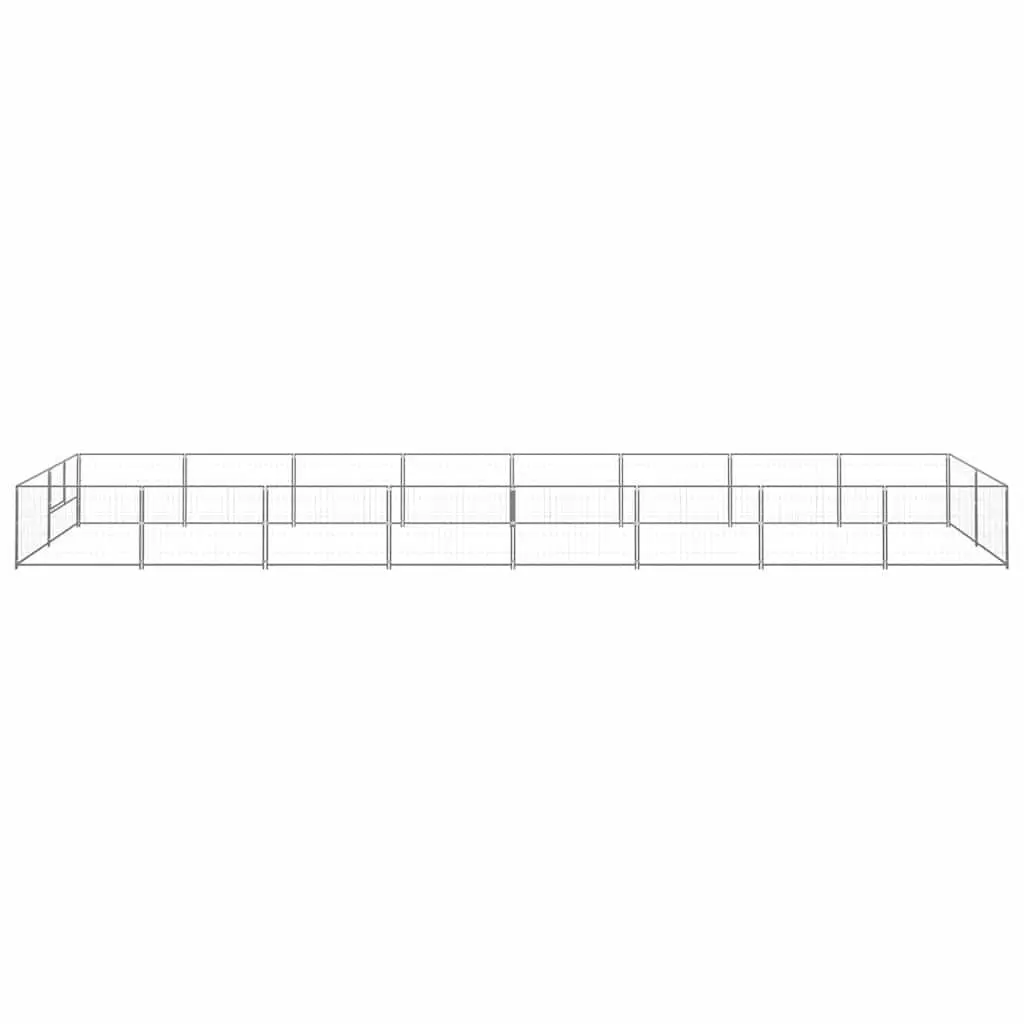 Large Outdoor Dog Kennel in Silver