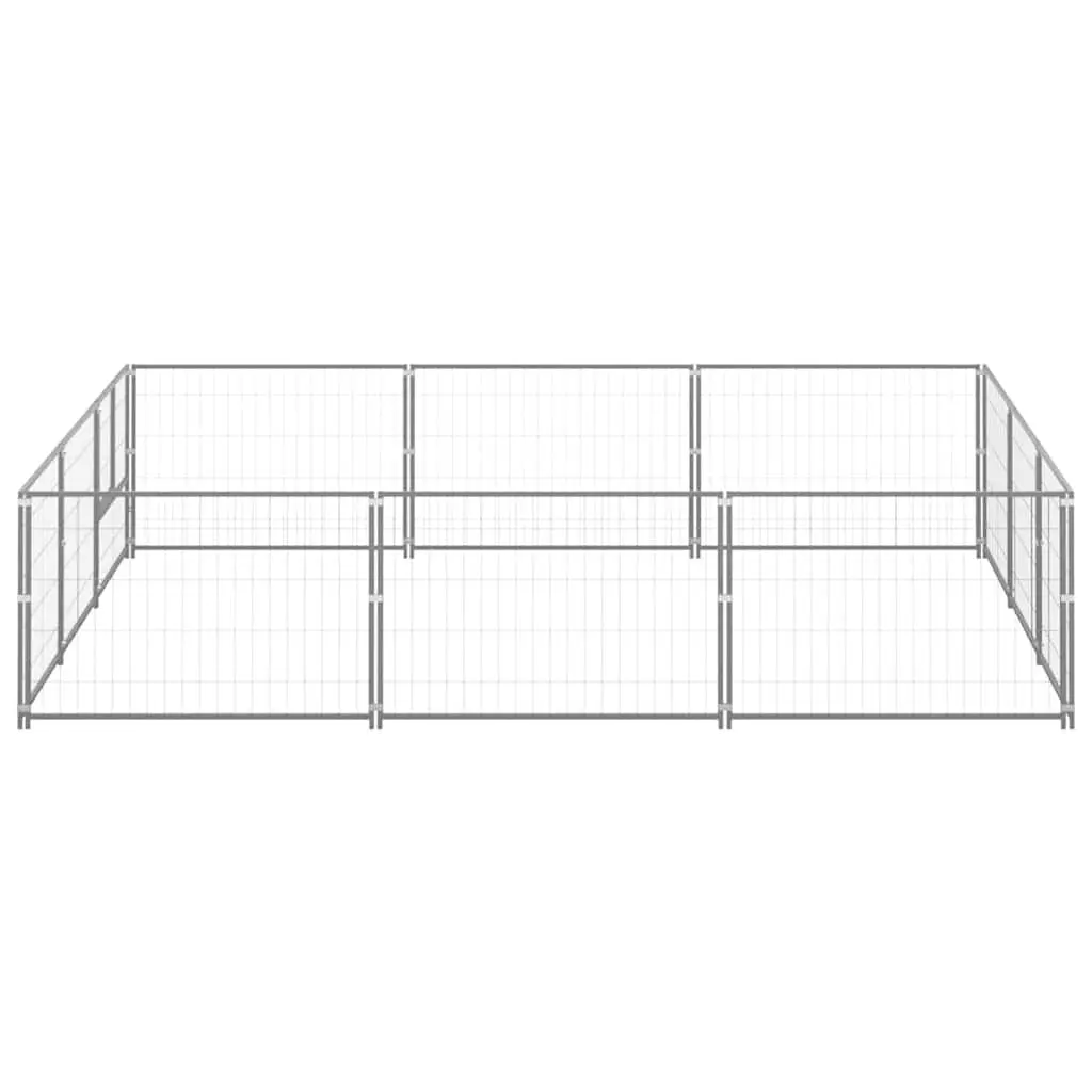 Dog Kennel 9 m² Outdoor Pet Enclosure Steel Wire Mesh Run Play Area