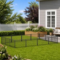 Dog Kennel Outdoor Pet Enclosure Steel Wire Mesh Exercise Pen Play Area 12m²