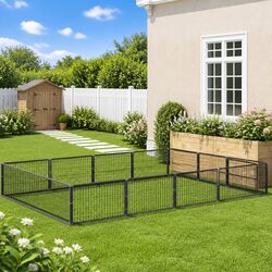 18 m² Outdoor Dog Kennel with Steel Wire Mesh Construction