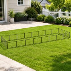 24m² Outdoor Dog Kennel with Steel Wire Mesh Walls